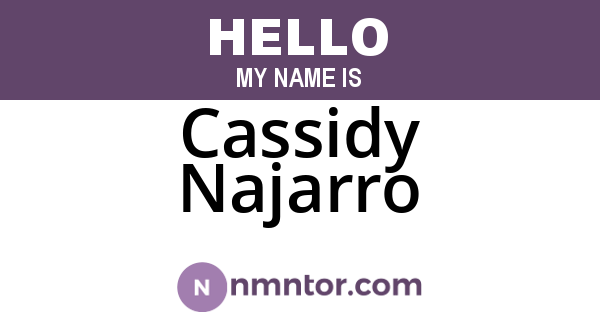 Cassidy Najarro