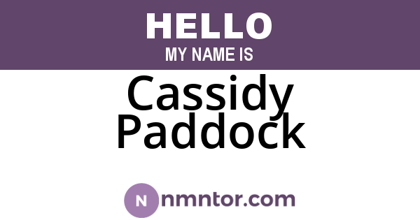 Cassidy Paddock