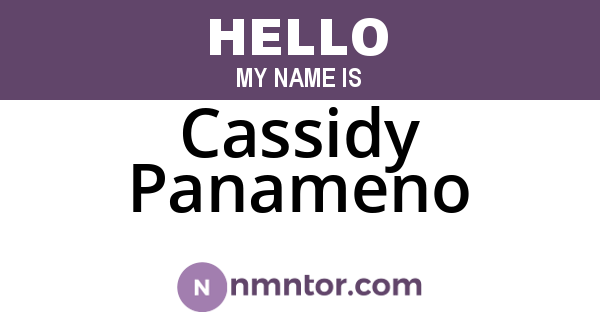 Cassidy Panameno