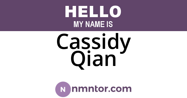 Cassidy Qian