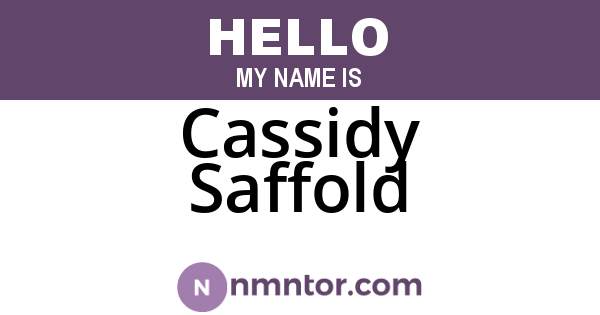 Cassidy Saffold