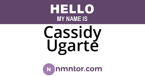 Cassidy Ugarte