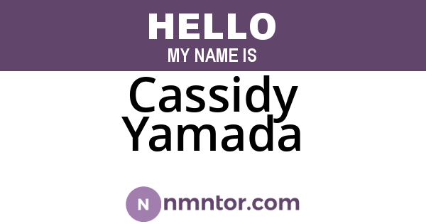 Cassidy Yamada