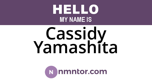 Cassidy Yamashita