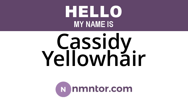 Cassidy Yellowhair