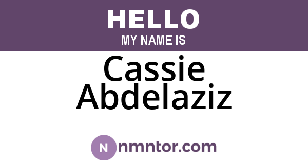 Cassie Abdelaziz