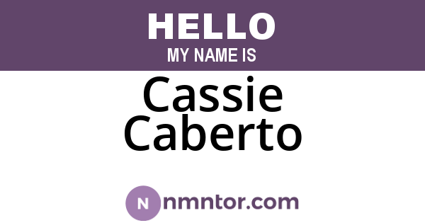 Cassie Caberto