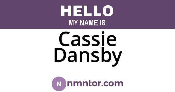 Cassie Dansby
