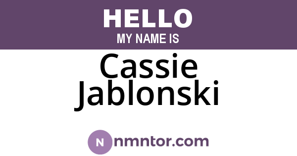 Cassie Jablonski