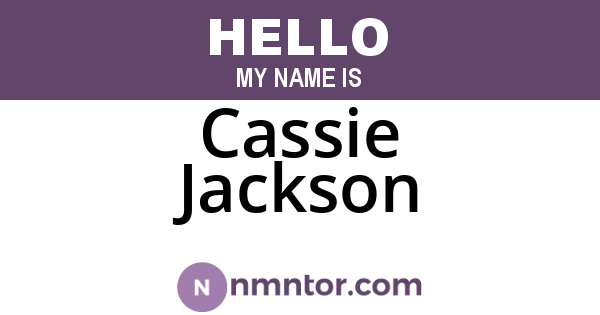 Cassie Jackson