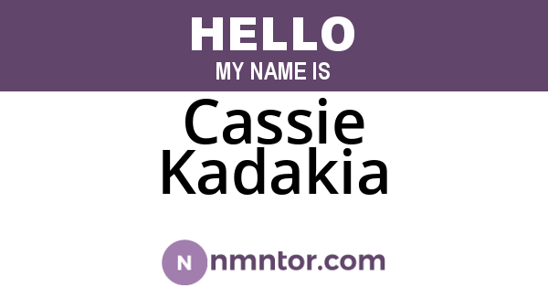 Cassie Kadakia