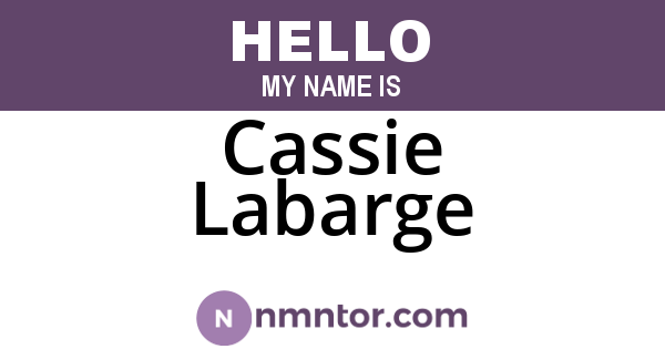 Cassie Labarge