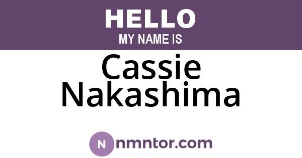 Cassie Nakashima