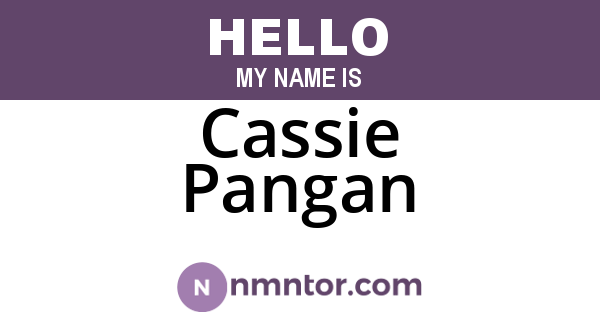 Cassie Pangan