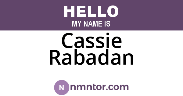 Cassie Rabadan