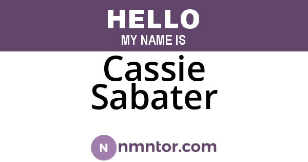 Cassie Sabater