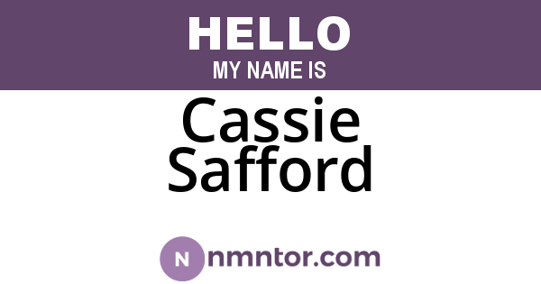 Cassie Safford