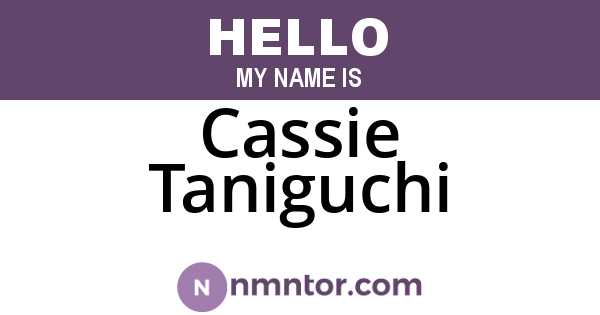 Cassie Taniguchi