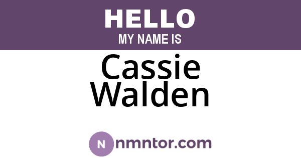 Cassie Walden