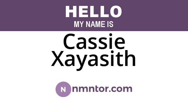Cassie Xayasith