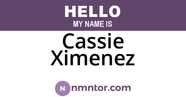 Cassie Ximenez