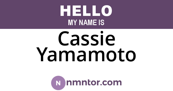 Cassie Yamamoto
