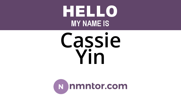 Cassie Yin
