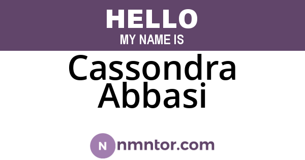 Cassondra Abbasi
