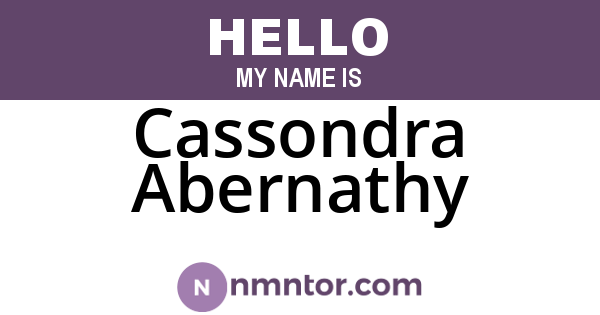 Cassondra Abernathy