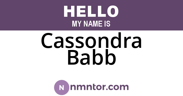 Cassondra Babb