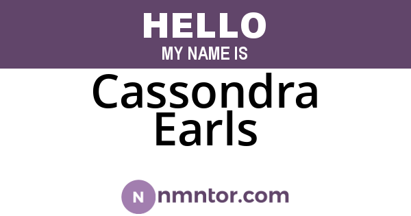 Cassondra Earls