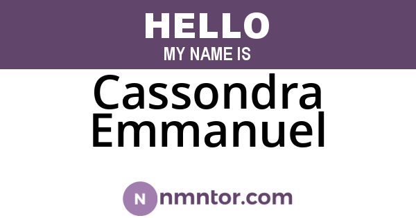 Cassondra Emmanuel