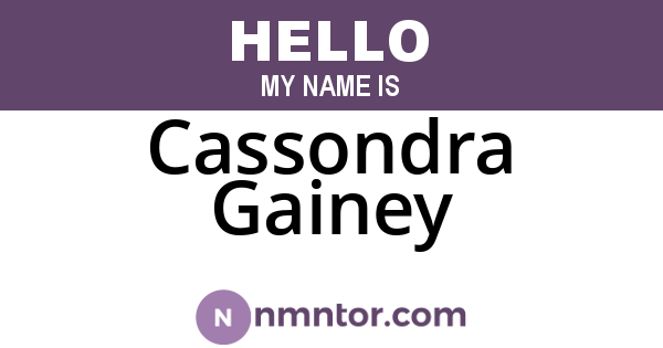 Cassondra Gainey