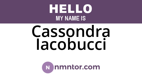 Cassondra Iacobucci