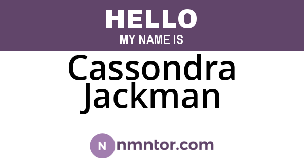 Cassondra Jackman