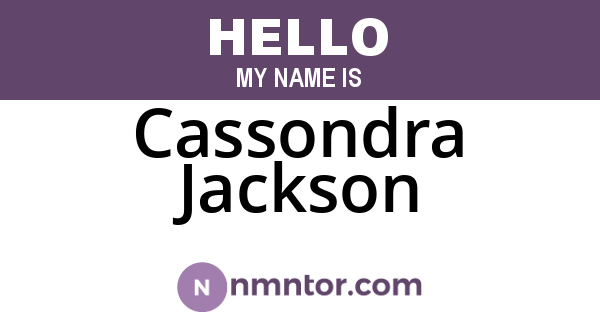 Cassondra Jackson
