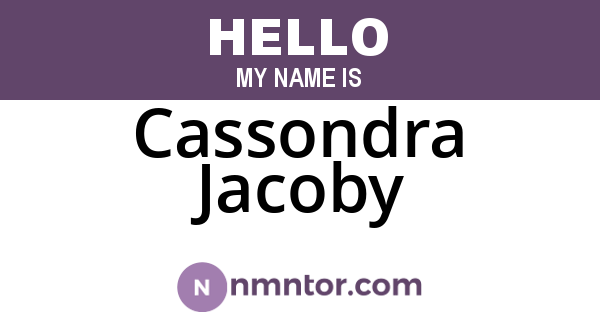 Cassondra Jacoby