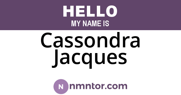 Cassondra Jacques