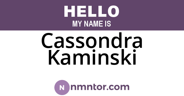 Cassondra Kaminski