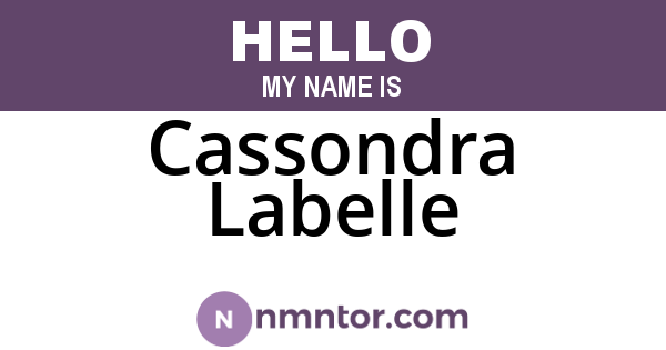 Cassondra Labelle
