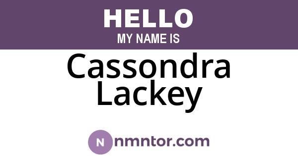 Cassondra Lackey