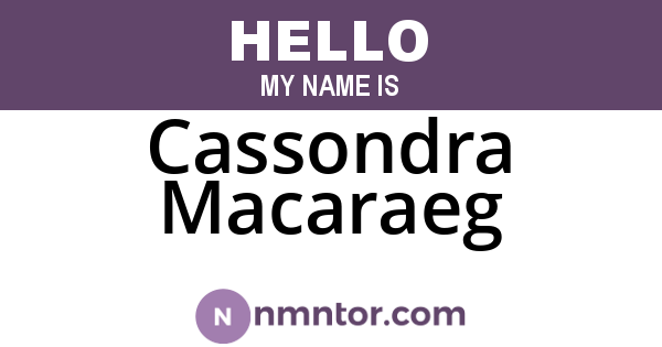 Cassondra Macaraeg