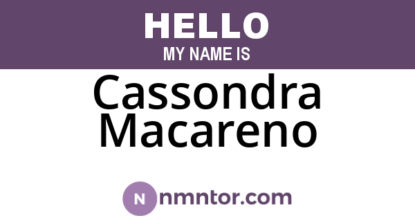 Cassondra Macareno
