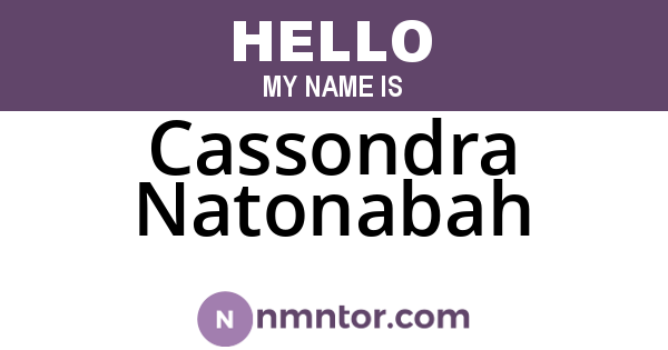 Cassondra Natonabah