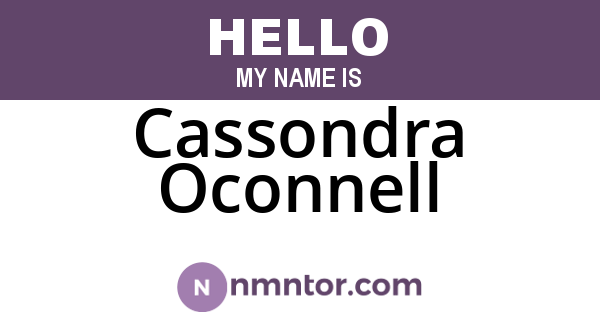 Cassondra Oconnell