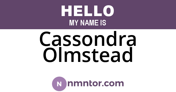 Cassondra Olmstead