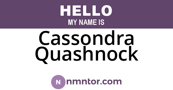 Cassondra Quashnock