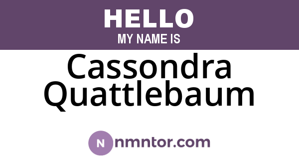 Cassondra Quattlebaum