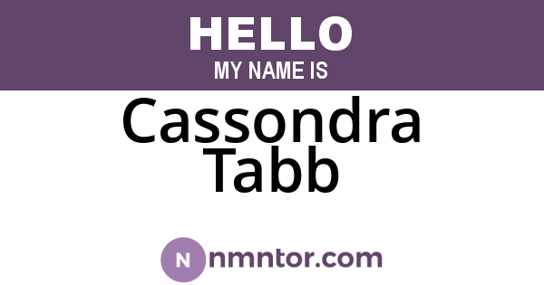 Cassondra Tabb