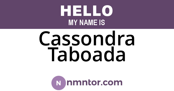 Cassondra Taboada